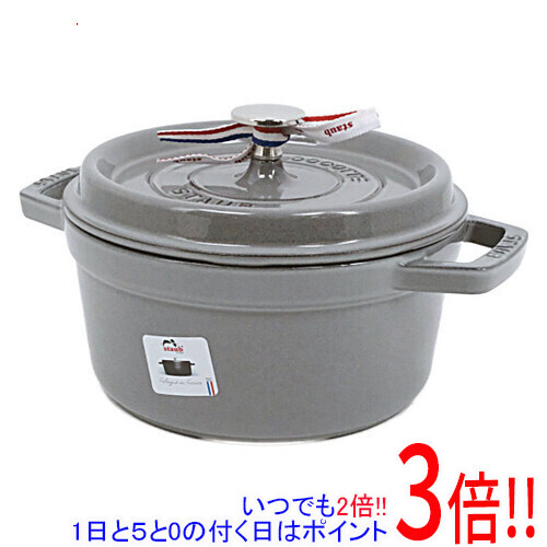 ストウブ 鍋 ピコ ココット ラウンド 18珊 40509-484 薄墨色