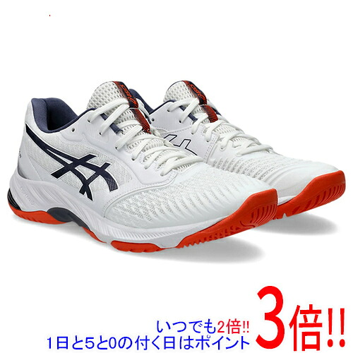 【いつでも2倍!1日と5.0のつく日、18日は3倍!】asics アシックス 30.0cm バレーボールシューズ NETBURNER BALLISTIC FF 3 1053A055 ホワイト/インディゴフォグ