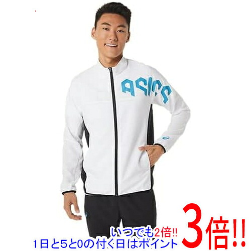 【いつでも２倍！1日と5.0のつく日、18日は3倍！】asics アシックス Lサイズ HEXグラフィックドライウーブンジャケット 2031D826 ブリリアントホワイト