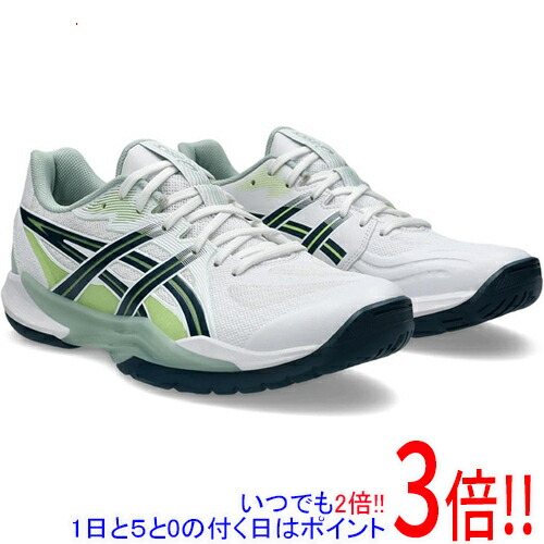 【いつでも２倍！1日と5.0のつく日、18日は3倍！】asics アシックス 25.5cm ハンドボールシューズ POWERBREAK FF 1071A101 ホワイト/トランクイル ティール