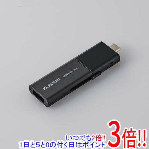 【延長保証対応!!】ELECOM 外付けポータブルSSD ESD-EWB0250GBKR ブラック 250GB