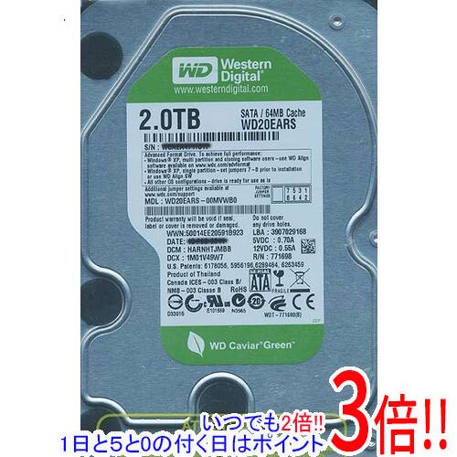 Western Digital製HDD WD20EARS 2結核症 SATA300