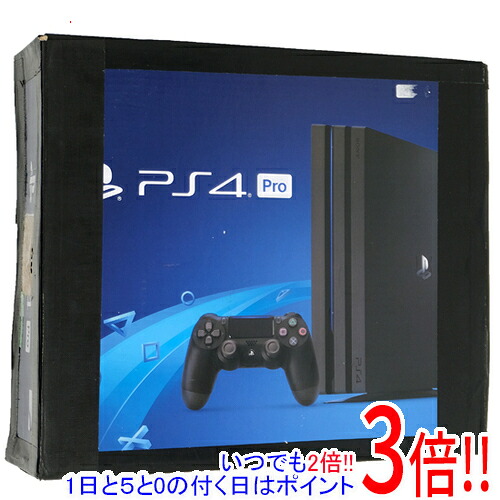 【いつでも２倍！1日と5.0のつく日、18日は3倍！】【中古】SONY プレイステーション4 Pro 1TB ジェット・ブラック CUH-7200BB01 コントローラーなし 外箱いたみ 元箱あり