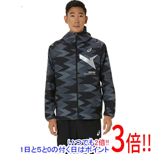 【いつでも２倍！1日と5.0のつく日、18日は3倍！】asics アシックス Mサイズ A-I-Mストレッチクロスグラフィックフーディージャケット 2031E532 パフォーマンスブラック