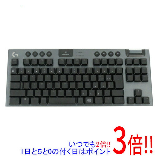 【いつでも２倍！1日と5.0のつく日、18日は3倍！】【中古】ロジクール G913 TKL LIGHTSPEED Wireless RGB Mechanical Gaming Keyboard-Clicky G913-TKL-CKBK ブラック