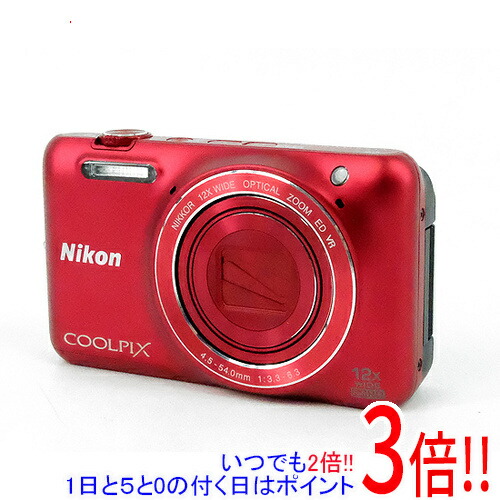 【中古】Nikon ディジカメ COOLPIX S6600 赤いこと/1602万絵素