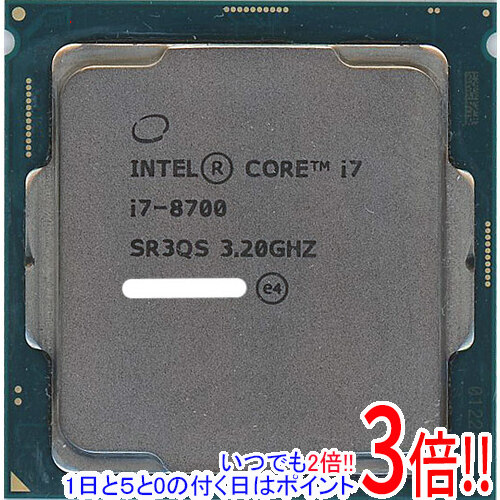 【中古】Core i7 8700 3.2GHz LGA1151 65W SR3QS