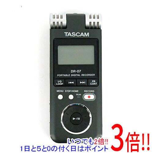 【いつでも２倍！1日と5.0のつく日、18日は3倍！】【中古】TASCAM リニアPCM/ICレコーダー DR-07 カードスロットカバーなし