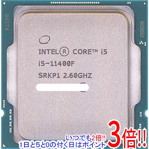 【中古】Core i5 11400F 2.6GHz 12M LGA1200 65W SRKP1