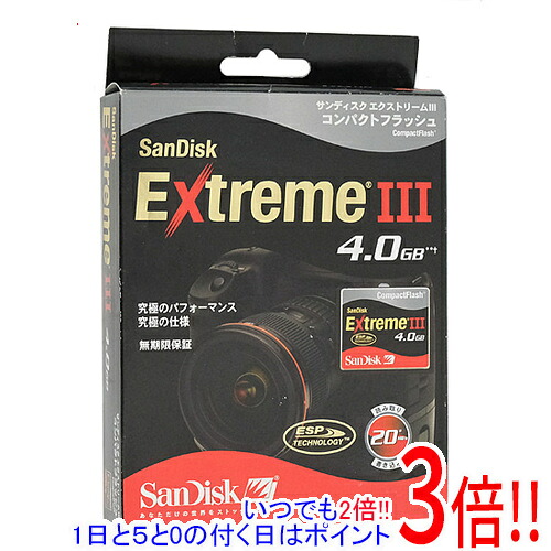 【新品訳あり(箱きず・やぶれ)】 SANDISK コンパクトフラッシュ SDCFX3-4096-903 4GB|エクセラー3号館 店