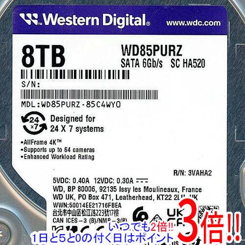 Western Digital HDD WD85PURZ 8TB SATA600 5640｜エクセラー3号館　店