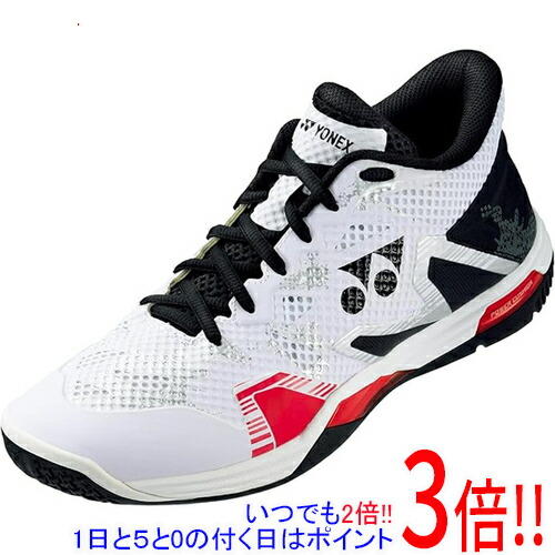 【いつでも２倍！1日と5.0のつく日、18日は3倍！】YONEX(ヨネックス) 23.0cm バドミントンシューズ パワークッション エクリプション Z ミッド SHBELZ3MD ホワイト/ブラック