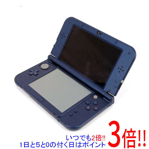 【いつでも２倍！1日と5.0のつく日、18日は3倍！】【中古】任天堂 Newニンテンドー3DS LL メタリックブルー 本体のみ 本体・液晶画面いたみ