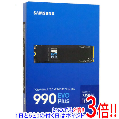 SAMSUNG SSD 990 EVO Plus MZ-V9S1T0B-IT/EC 1TB｜エクセラー3号館　店