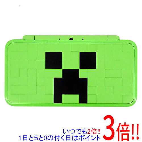 【いつでも２倍！1日と5.0のつく日、18日は3倍！】【中古】任天堂 Newニンテンドー2DS LL マインクラフトクリーパーエディション JAN-S-MBDG 本体のみ
