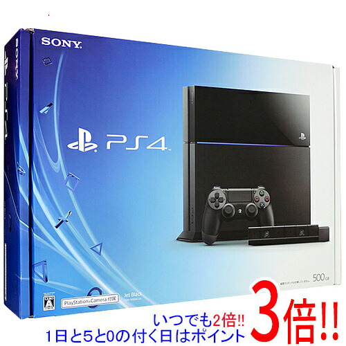 【いつでも２倍！1日と5.0のつく日、18日は3倍！】【中古】SONY PS4 PSCamera同梱版 500GB ブラック CUH-1000AA01 コントローラー・カメラなし 元箱あり