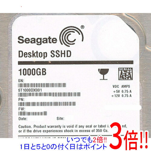 【いつでも２倍！1日と5.0のつく日、18日は3倍！】SEAGATE製HDD ST1000DX001 1TB SATA600