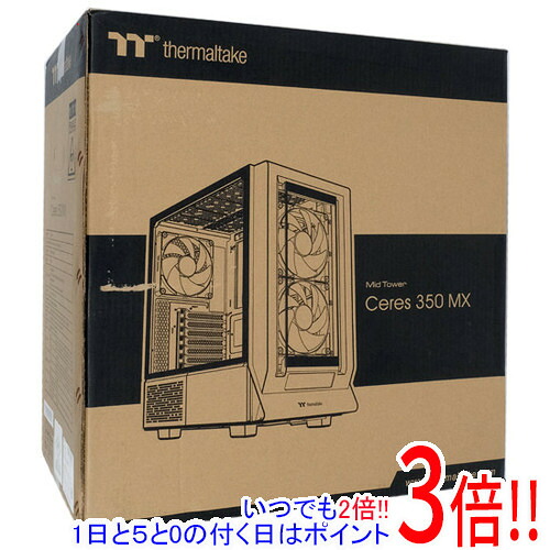 【いつでも２倍！1日と5.0のつく日、18日は3倍！】Thermaltake ミドルタワー型PCケース Ceres 350 MX Snow CA-1Z3-00M6WN-00 ホワイト