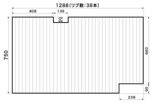 送料無料 お風呂のふた パナソニック （松下電工 ナショナル） 風呂ふた 巻きふた GA141JMRC (GA141JMRの代替品) 750×1301.5mm （リブ数 : 39本）