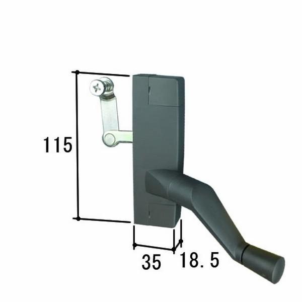 ■WB3003R0-KG 送料込み 三協アルミ 窓・サッシ ルーバー窓 オペレーターハンドル(右) 99WB3003R0-KG 商品コード:199C7131 元部品のコード:WB3003 1セット