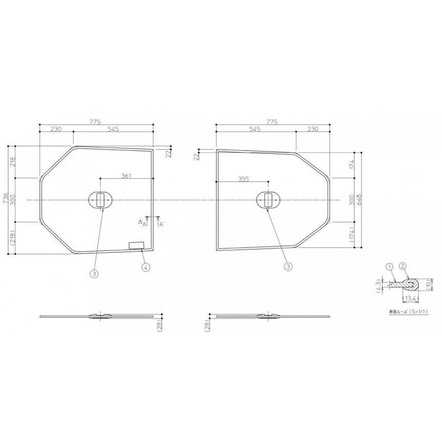 楽天市場】TOTO 風呂ふた断熱2枚割り蓋1600【AFKKS81067KSAA21W