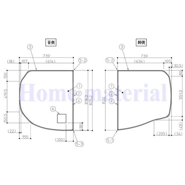 送料無料 お風呂のふた TOTO 風呂ふた 2枚割りフタ KG165YWD ラクかる2枚 AFKKS81071RSAA21W AFKKS81071LSAA21W