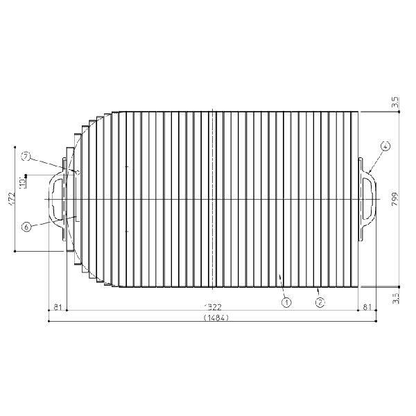 TOTO 風呂ふた シャッター式 巻きふた EKK675W3 (品番変更 EKK675W4) サイズ：1322×799mm