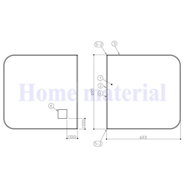 送料無料 お風呂のふた TOTO 風呂ふた 2枚割りフタ KD165SQ ラクかる2枚 AFKKS81094KSAA21W｜Home material