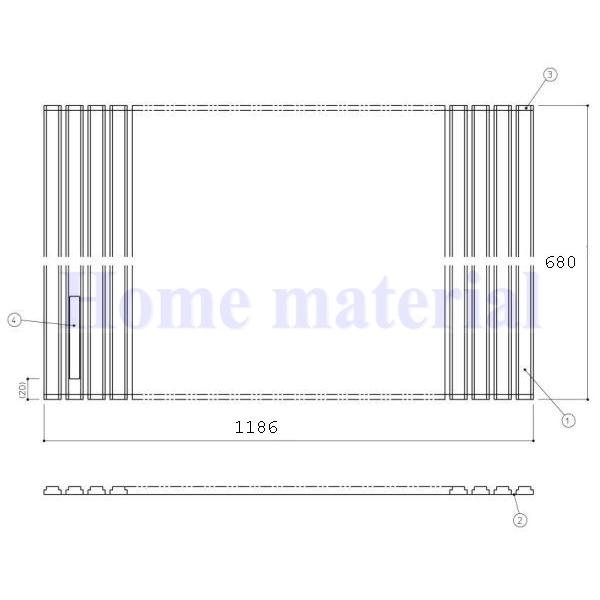 お風呂のふた TOTO 風呂ふた シャッター式 巻きふた 外寸：680×1186mm EKK84017W3 トト