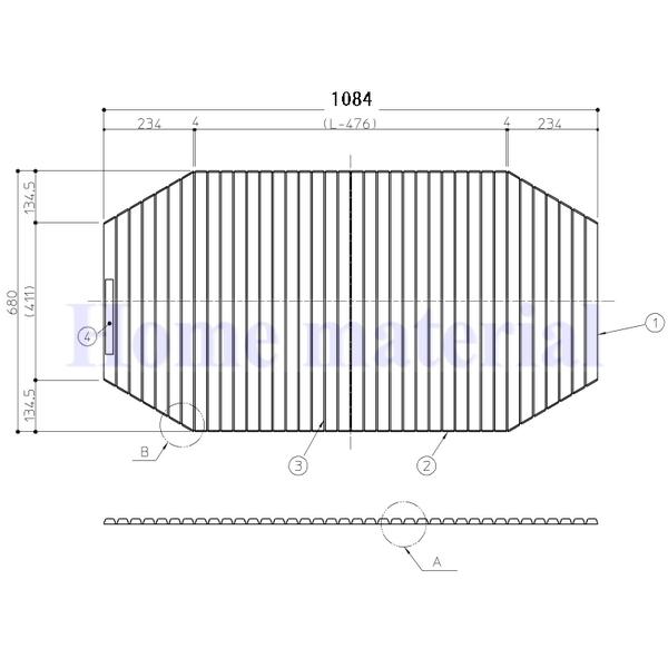 お風呂のふた TOTO 風呂ふた シャッター式 巻きふた 1100 楕円浴槽用 シャッター式ふろふた EKK84143W1|Home material