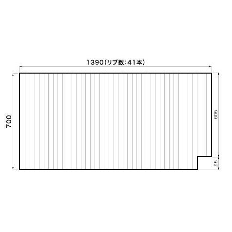 送料無料 お風呂のふた パナソニック (松下電工 ナショナル )風呂ふた 巻きふたRS9GD6055NEC (GD6055 S9GD6055NC の後継品)700×1390mm (リブ数 : 41本)|Home material