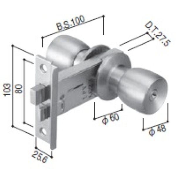 送料無料 YKK 勝手口ドア 握り玉 握り玉錠HH4K16892（SRシリンダー仕様）部品コード YSHHW-HH4K16892
