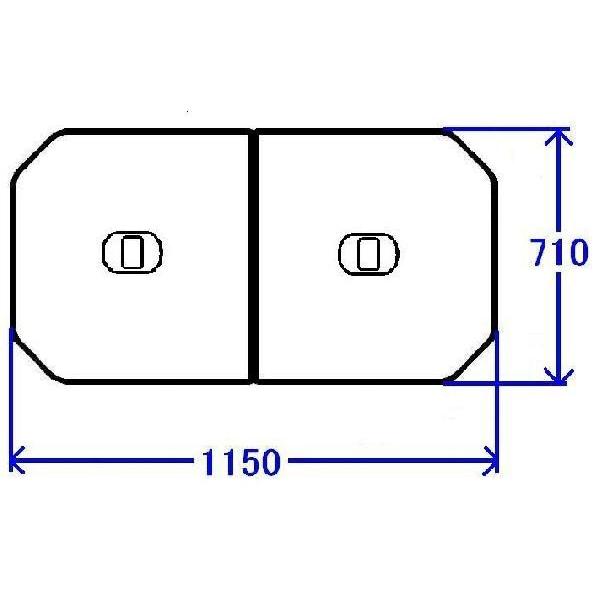 お風呂のふた TOTO 風呂ふた 軽量把手付組み合わせ式 組みふた 外寸：1150×710mm PCF1210N#N11（品番変更PCF1210R#NW1) トト