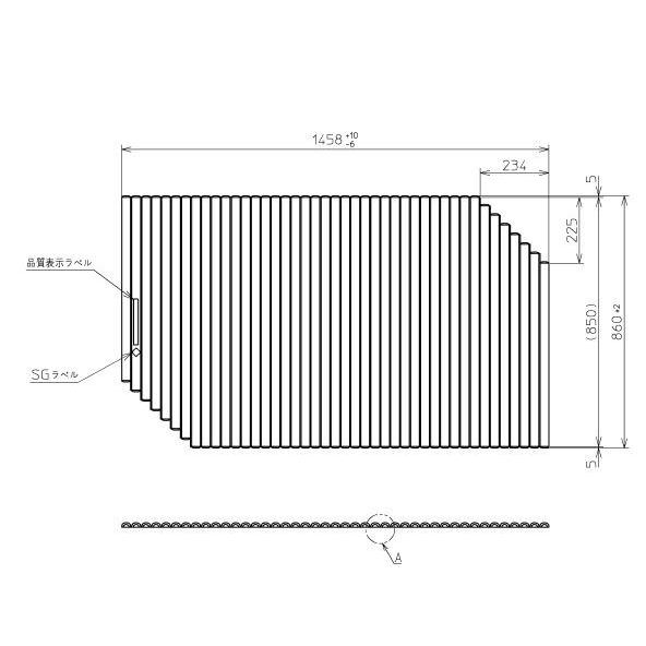 お風呂のふた TOTO 風呂ふた 軽量シャッター式 巻きふた 外寸：1458&times;860mm PCS1500 #N11 （品番変更PCS1500N #NW1）トト｜Home material 141,400円