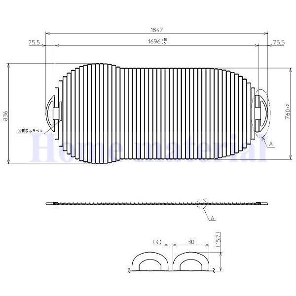 送料無料 お風呂のふた TOTO 風呂ふた シャッター式 巻きふた 外寸：1847&times;836/760mm PCS1970N#NW1｜Home material