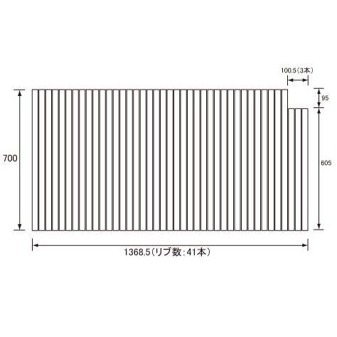 貨物輸送無料 お風呂の上蓋 パナソニック （松下電工 全国的 ） 風呂上蓋 巻き上蓋 GD6056N (品番うつり変わり RS9GD6056NEC )700×1368.5粍 （肋筋数 : 41本）
