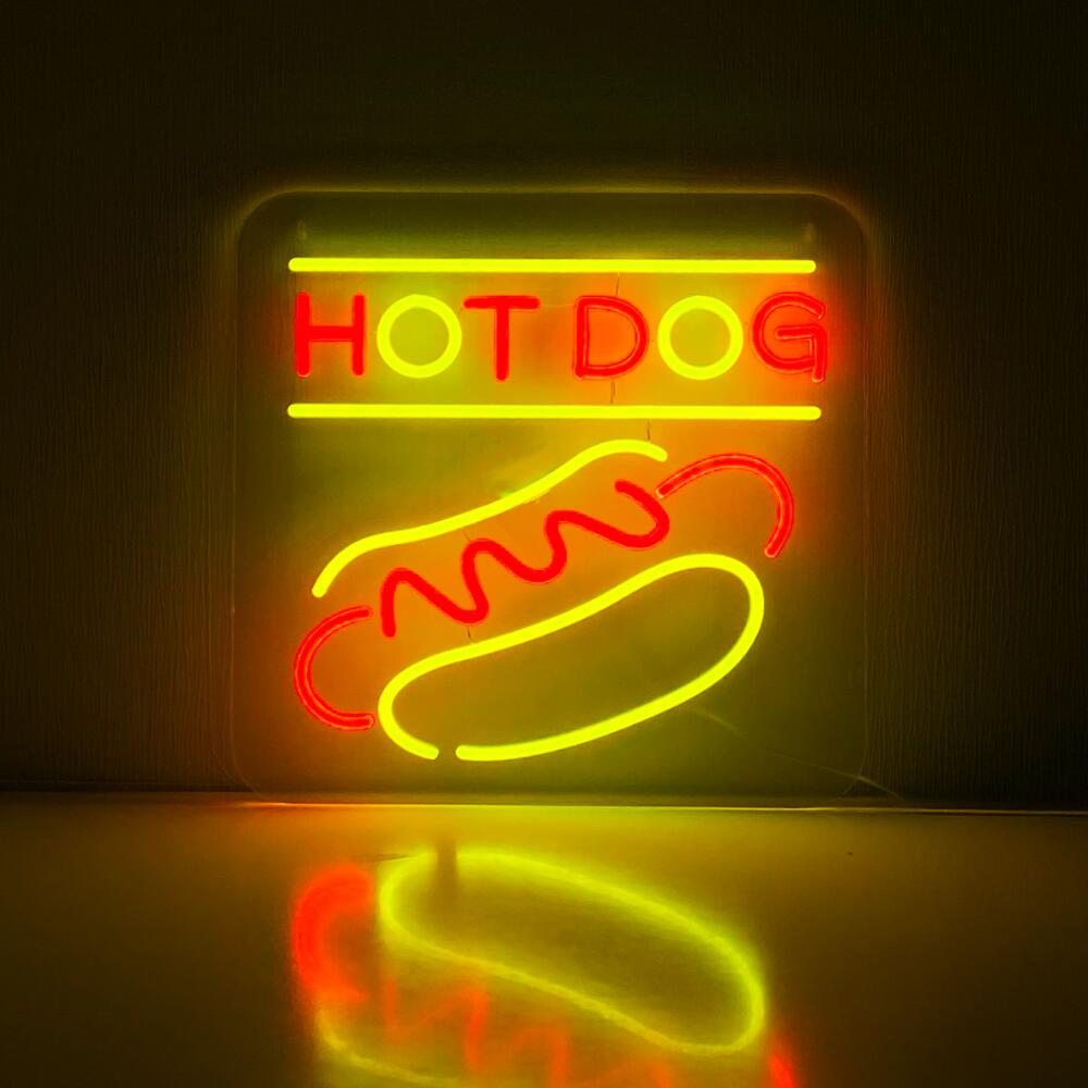 アメリカンネオンサイン HOT DOG ネオン管 照明 店舗装飾 アメリカン雑貨 アメリカンネオンサイン HOT DOG （ホットドッグ ）H370×W505mm