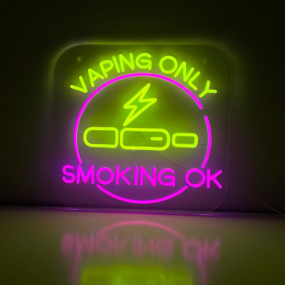 【ネオンマジックシリーズ】LEDネオンサイン [SMOKING OK VAPING ONLY] ネオンライト USB LED ネオン サイン 看板 壁掛け アメリカン雑貨 おしゃれ 店飾り インテリア イルミネーション 照明