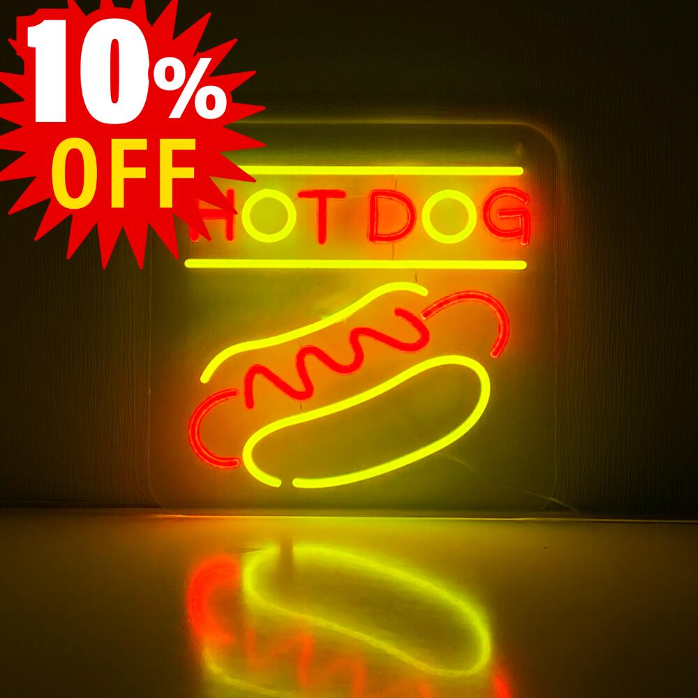 楽天市場】アメリカンネオンサイン HOT DOG （ホットドッグ ）H370