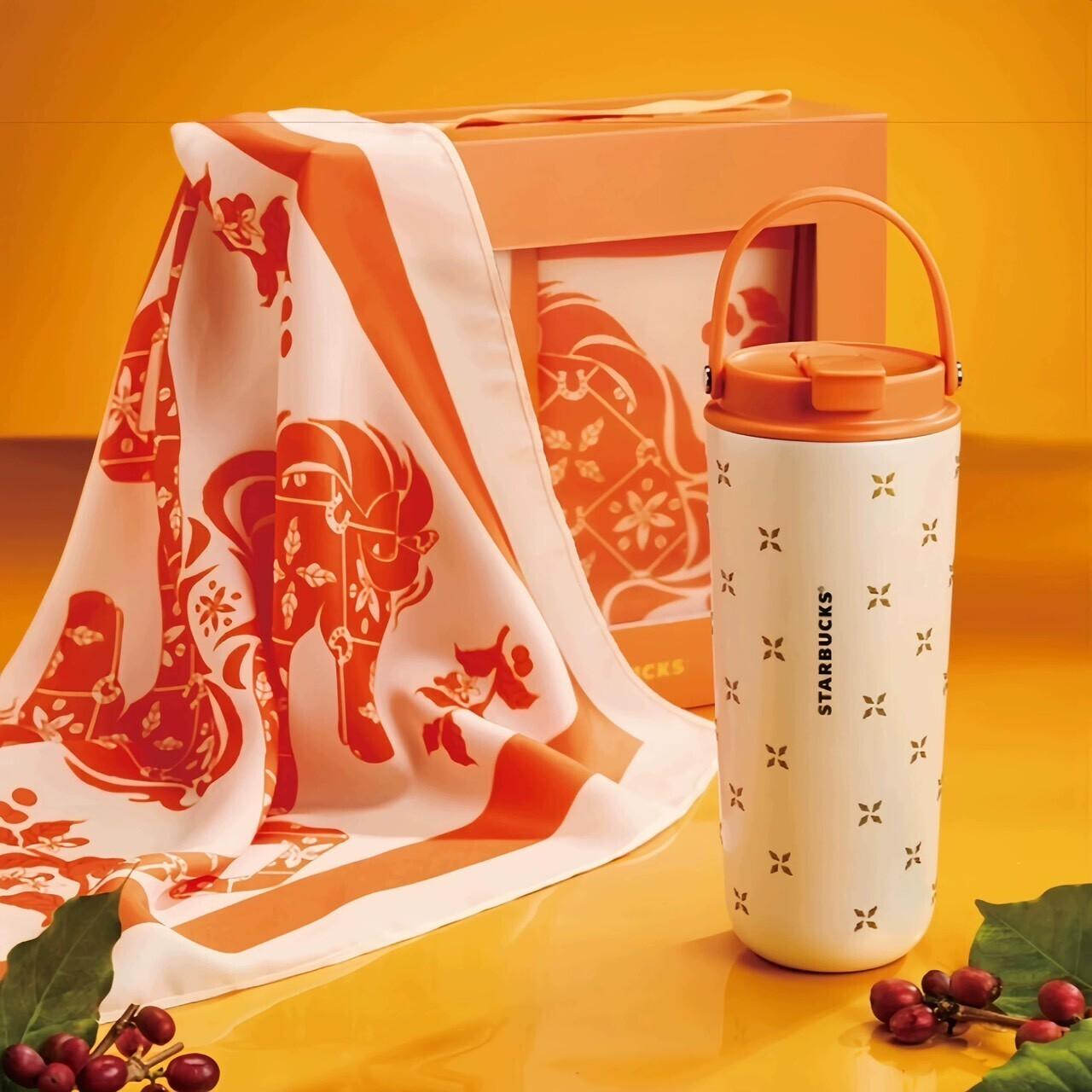 【並行輸入品】Starbucks 2026午年 えり巻き ステンレス鋼タンプラー 650ml 外国で押さえる starbucks STARBUCKS はやりっ子バックス スタバ タンプラー