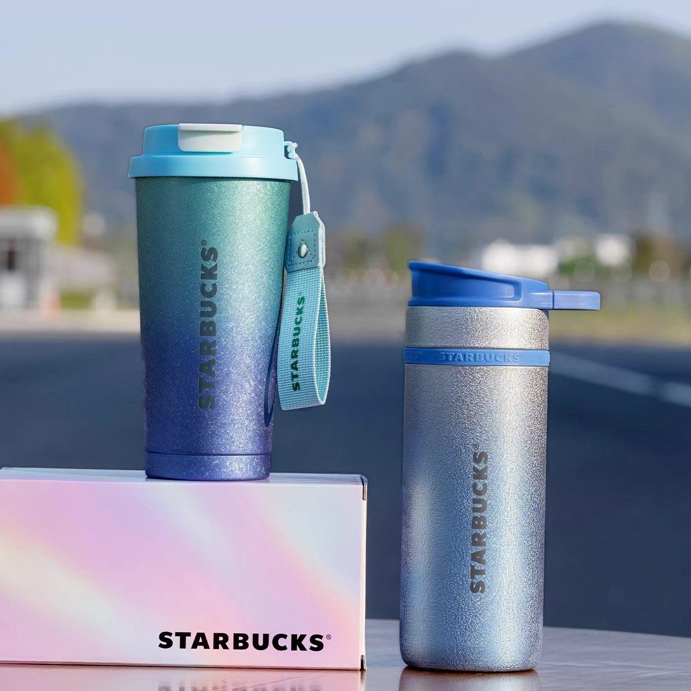 【並行輸入品】Starbucks 飛び切り感 青み ステンレス鋼タンプラー 500ml 外国で押さえる starbucks STARBUCKS はやりっ子バックス スタバ タンプラー