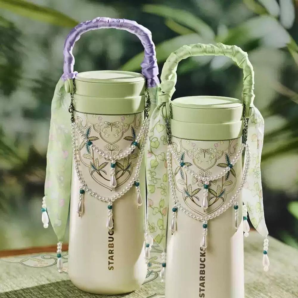 【並行輸入品】Starbucks 春 チェーン店 シュロの葉 ステンレス鋼タンプラー 430ml 外国で押さえる starbucks STARBUCKS はやりっ子バックス スタバ タンプラー