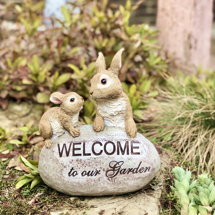 トールペイント　うさぎ　インテリア　ウェルカムボード　置き物 楽天市場】WELCOME うさぎ ウェルカムボードうさぎの置物 置物