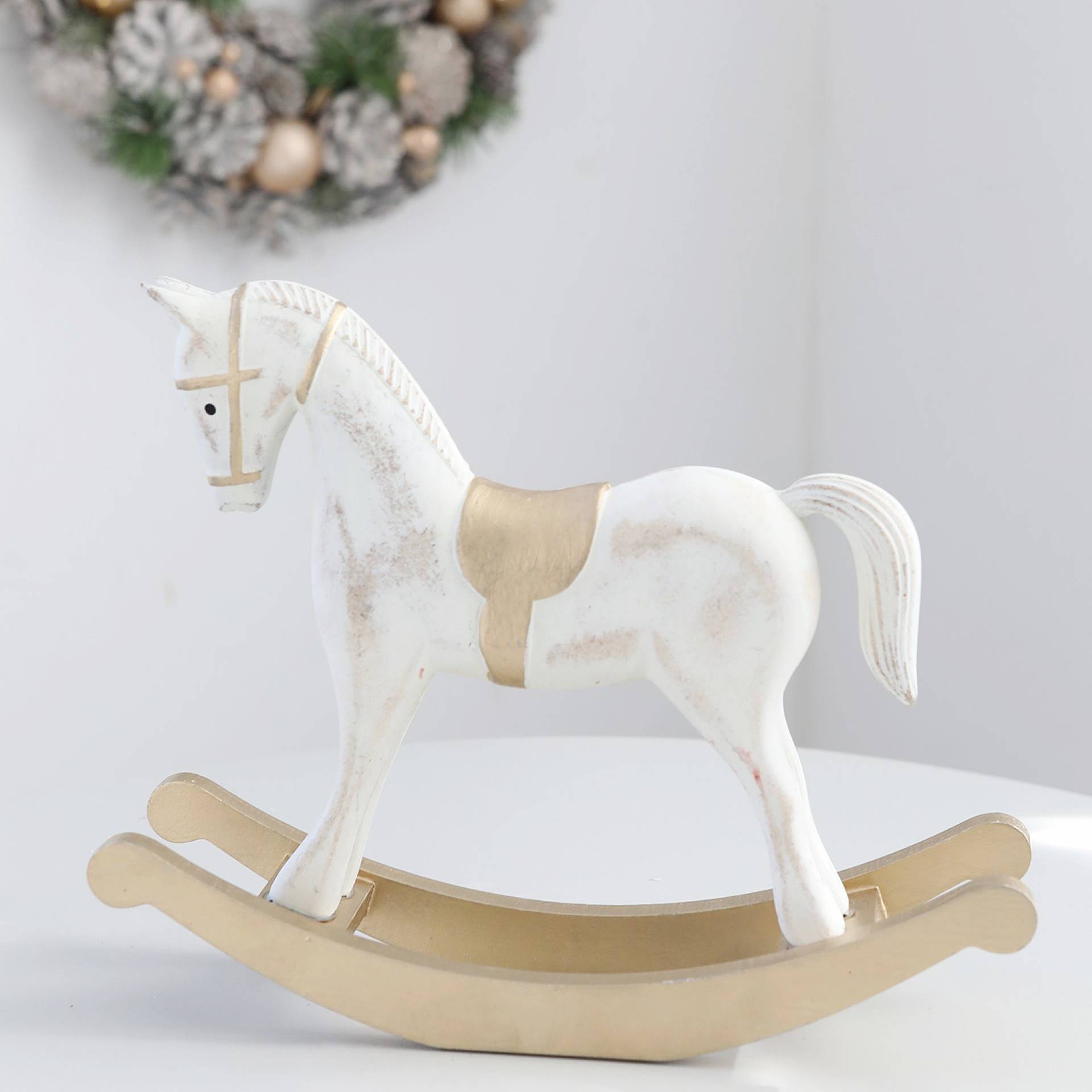楽天市場】木馬 オブジェ ロッキングホース 木製 馬 置物 オブジェ ノ