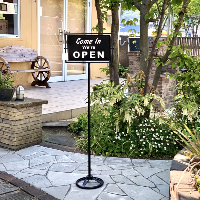 【ダルトン】スピナーサインスタンド　オープンクローズ ブラック◆SPINNERSIGHSTANDOPEN-CLOSED BK g9651245-bk 　ダルトン　店舗用　OPENCLOSE OPEN CLOSE オープンクローズ　オープン　CLOSE　看板　開店閉店　開店　閉店【インボイス対応】