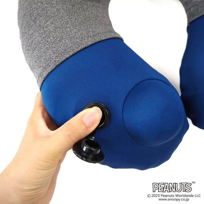 スヌーピーネックピローポンプ式ハウス柄ポンプ内蔵空気枕携帯枕U字ピローかわいいスヌーピーグッズ飛行機機内リラックス首枕トラベルエアー枕エア枕旅行用品【定形外郵便配送専用商品で送料510円】