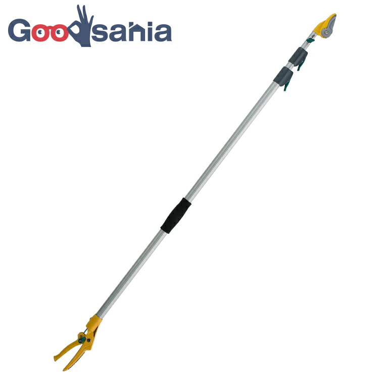 【送料無料】 ムサシ ポールスリム3段式 アンビル刃 約7.8×4.8×140～310cm 336 ( 1.4m～3.1m 18段階伸縮 高枝切りばさみ 園芸用はさみ 剪定鋏 園芸ばさみ 園芸鋏 庭木 花の手入れ )