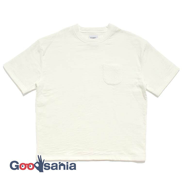 【送料無料】 本多タオル Tシャツ 今治タオル TOWEL products wear タオルTシャツ ura pile 裏パイル Mサイズ 日本製 ホワイト ( シャツ ティーシャツ トップス パジャマ 湯上り サウナ )