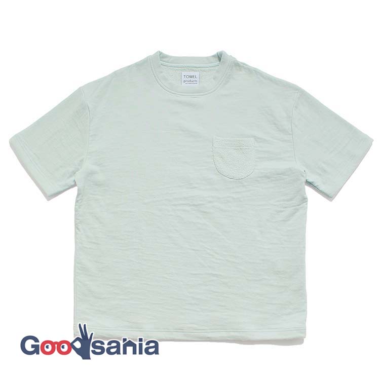 【送料無料】 本多タオル Tシャツ 今治タオル TOWEL products wear タオルTシャツ ura pile 裏パイル Mサイズ 日本製 ライトブルー ( シャツ ティーシャツ トップス パジャマ 湯上り )