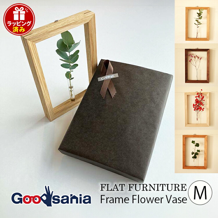 Flat Furniture 【ギフト用】 壁掛け一輪挿し Frame Flower Vase Mサイズ 日本製 全4色 ( ギフト対応 ラッピング済 プレゼント用 ギフト用 贈答用 FLAT FURNITURE 一輪挿し フラワーフレーム 壁掛け )